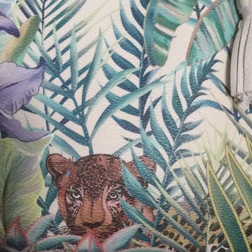 The SAK Collective ARRIBA Stone Ivory Jungle Tote Handbag Vegan Leather Beauty - Picture 2 of 7